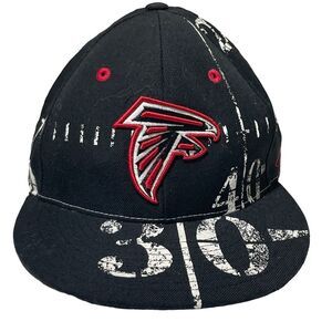 Atlanta Falcons Fitted‎ Cap Reebok Wool Hat Size 7 3/8 Team Apparel NFL
